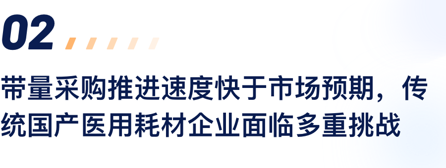 带量采购推动快率快于市场预期，传统国产医用耗材企业面对多沉挑战.png